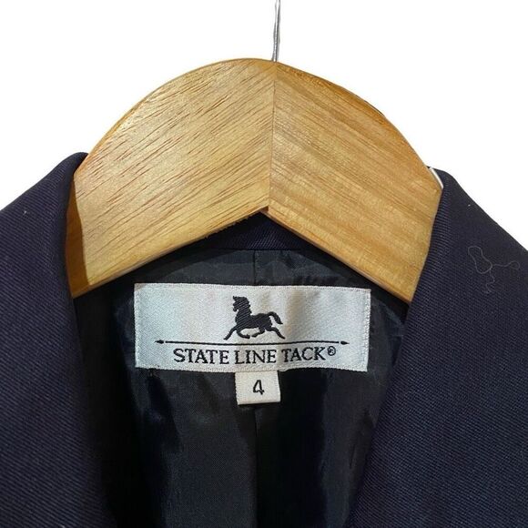 State Line Tack Children’s Equestrian riding NEW jacket size 4 Navy - Picture 2 of 5